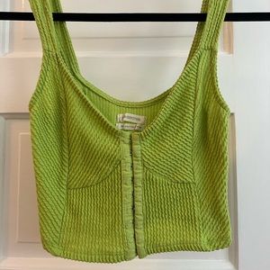 urban outfitters textured crop top